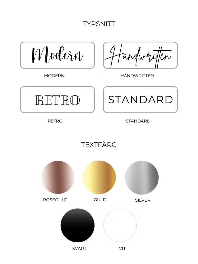 Personlig Presentbox SMALL, Svart Typsnitt