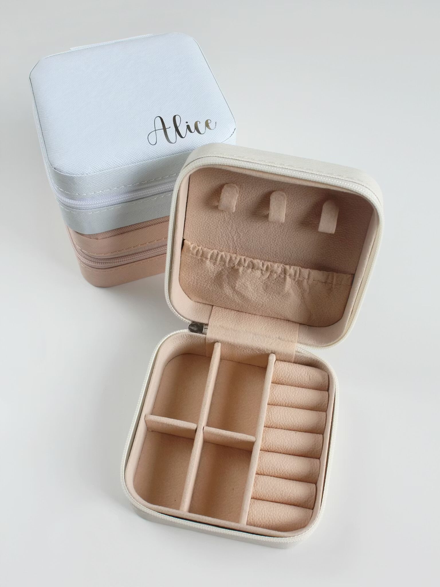 Personlig resesmyckeskrin med namntryck