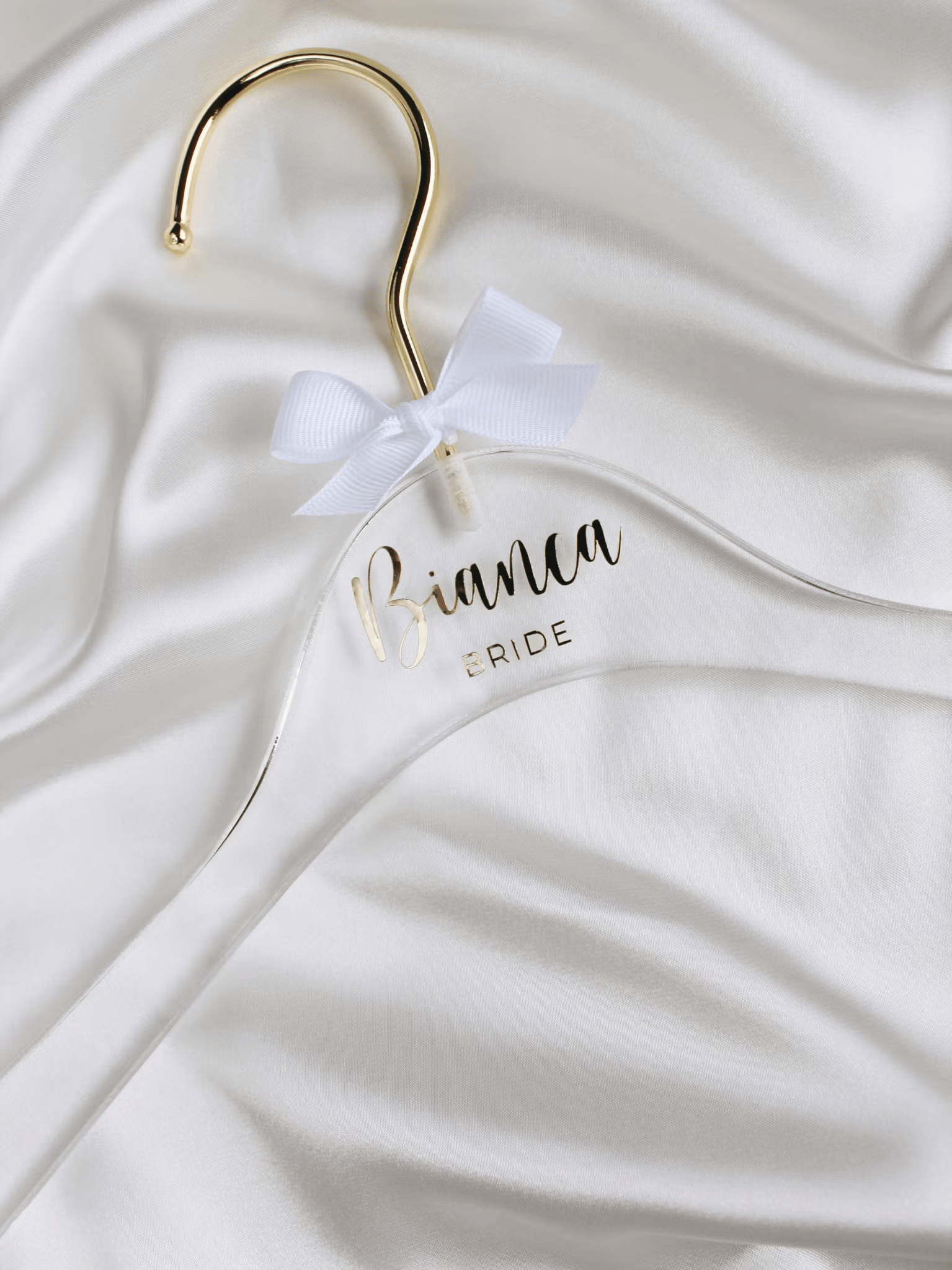 Personlig bröllopsgalge med tryck