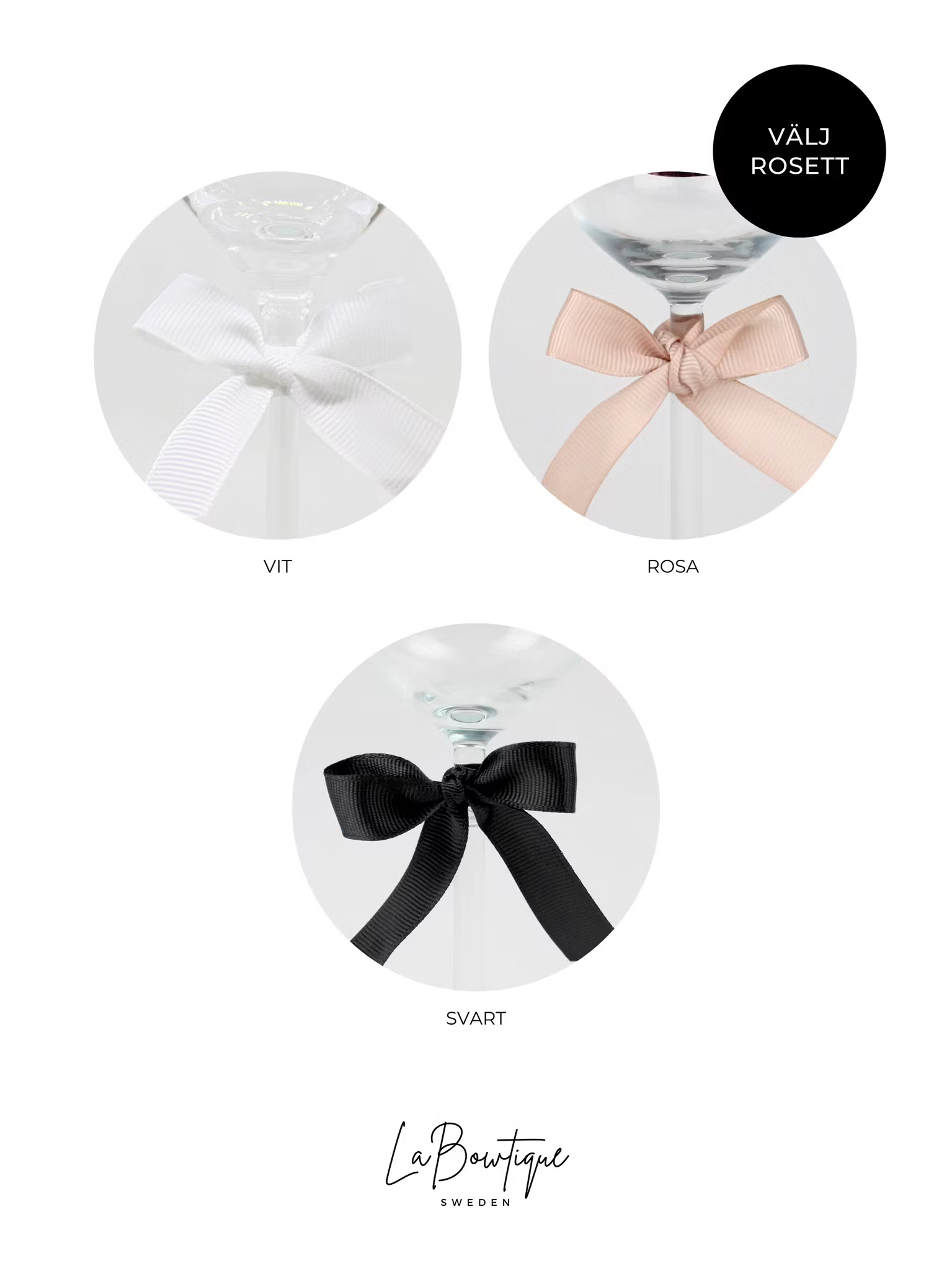 Champagneglas med Eget Tryck – Rosett