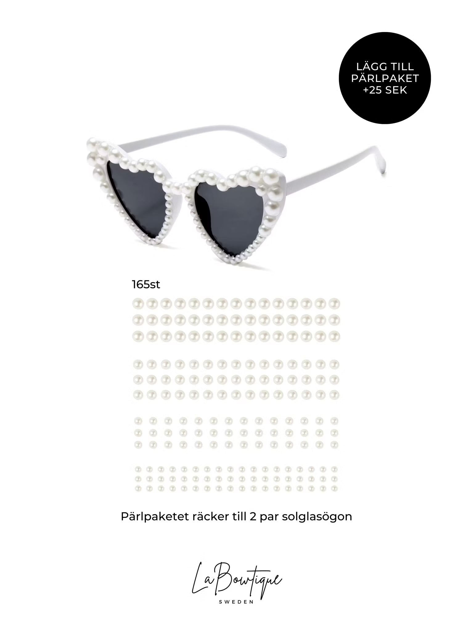 Hjärtglasögon Bröllop pärlor