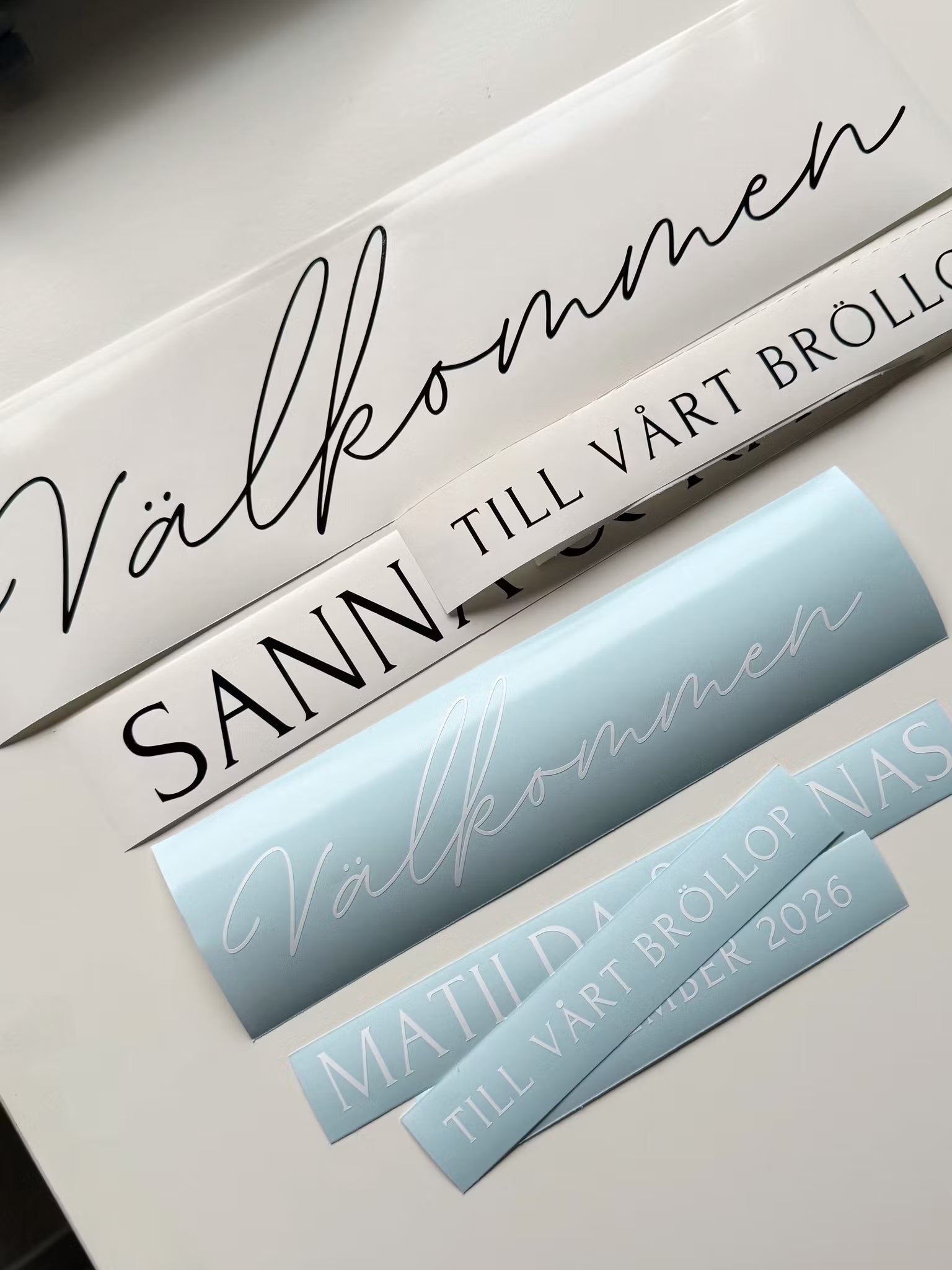 Vinyltext till Välkomstskylt