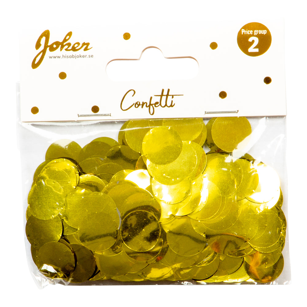 Konfetti Rund Guld