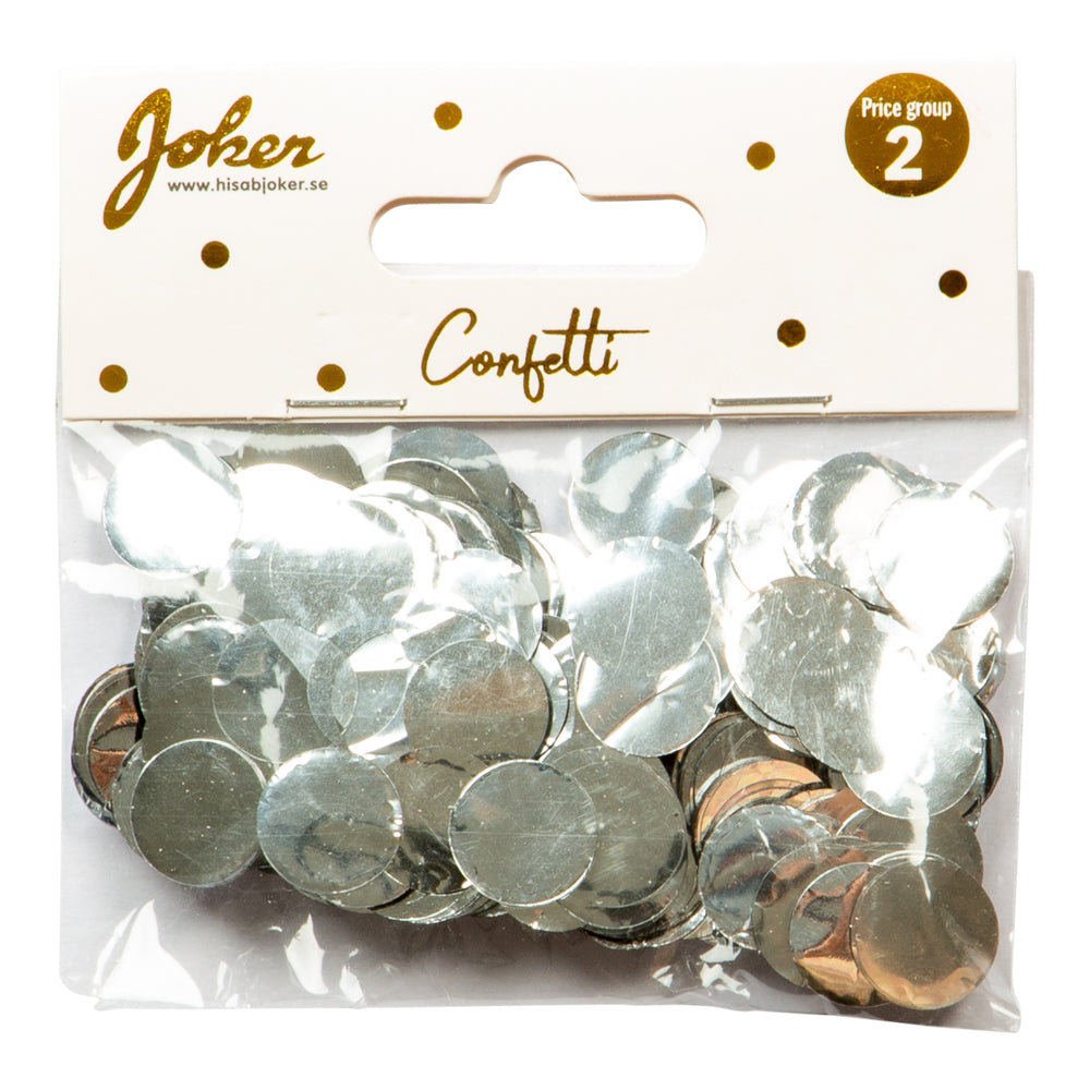 Konfetti Rund Silver