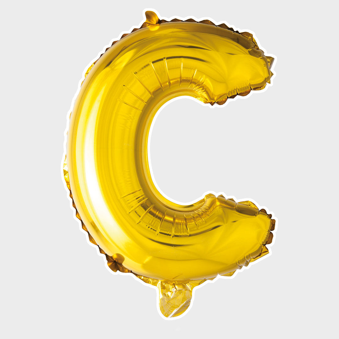 Bokstavsballong Guld Metallic C