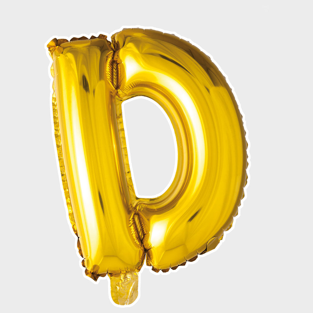 Bokstavsballong Guld Metallic D