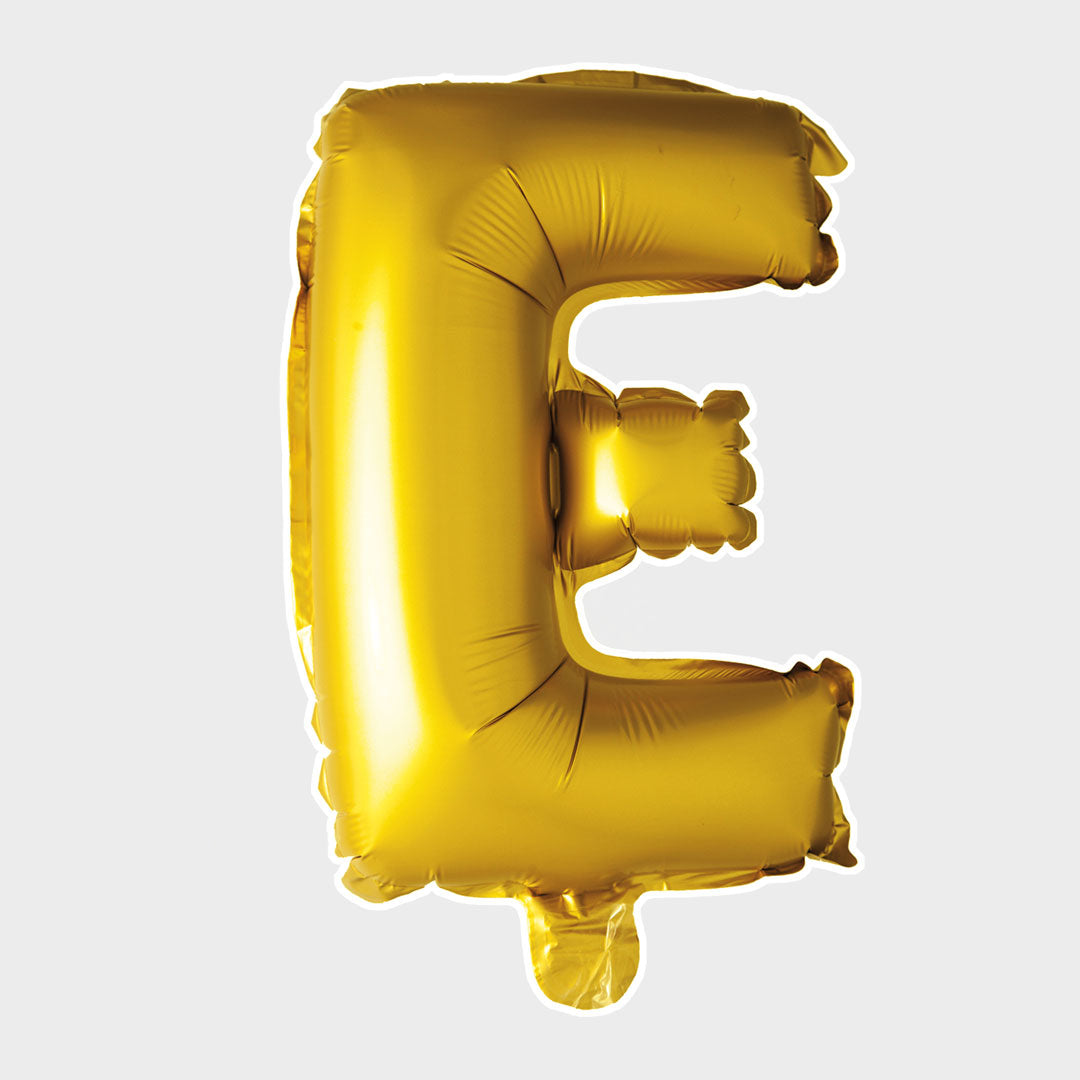 Bokstavsballong Guld Metallic E