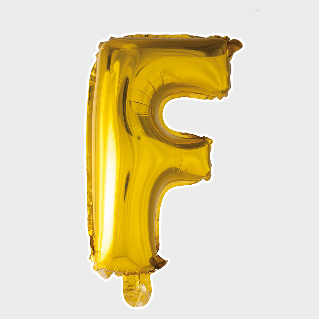 Bokstavsballong Guld Metallic F