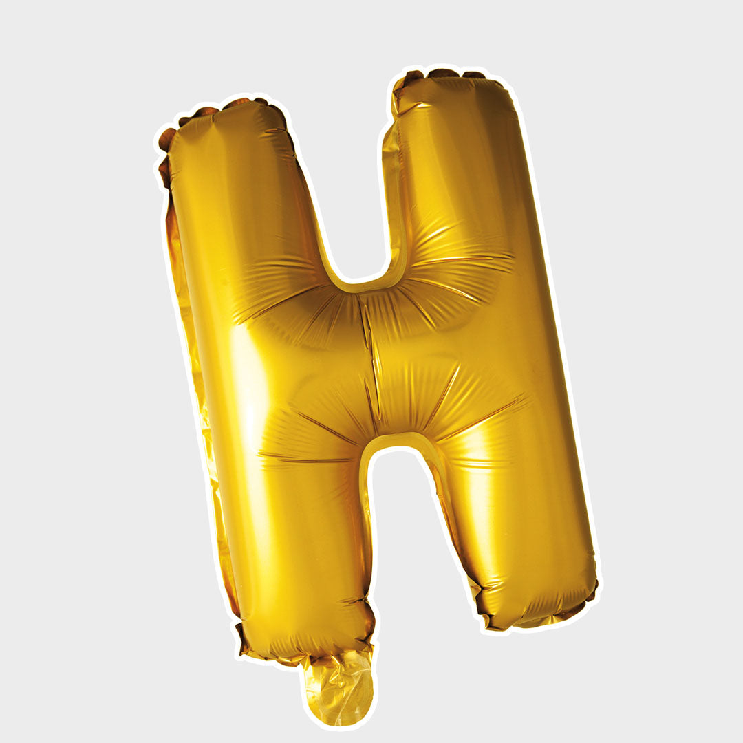 Bokstavsballong Guld Metallic H