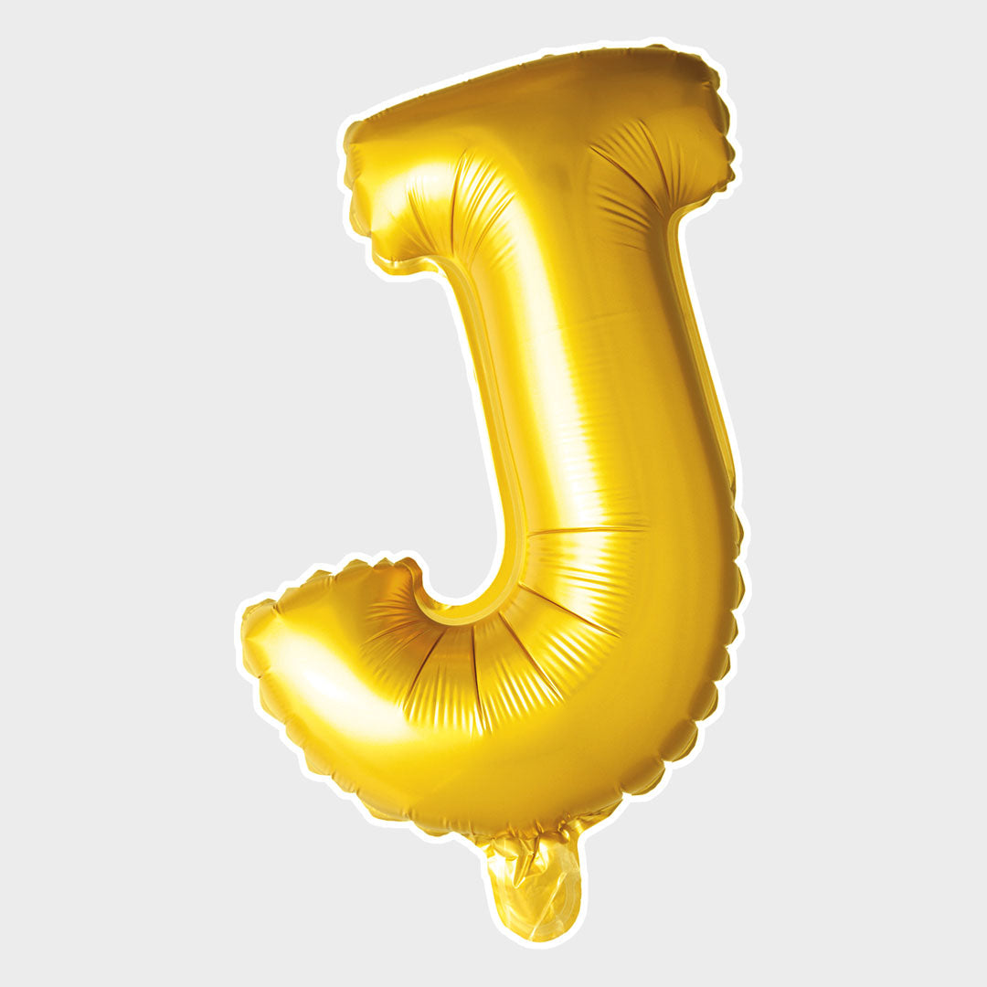 Bokstavsballong Guld Metallic J