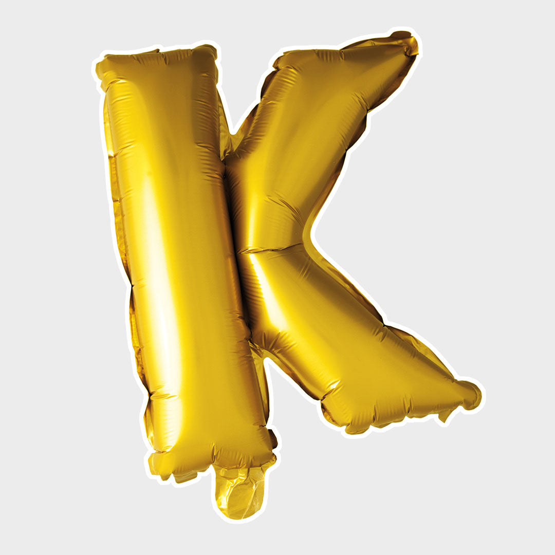 Bokstavsballong Guld Metallic K