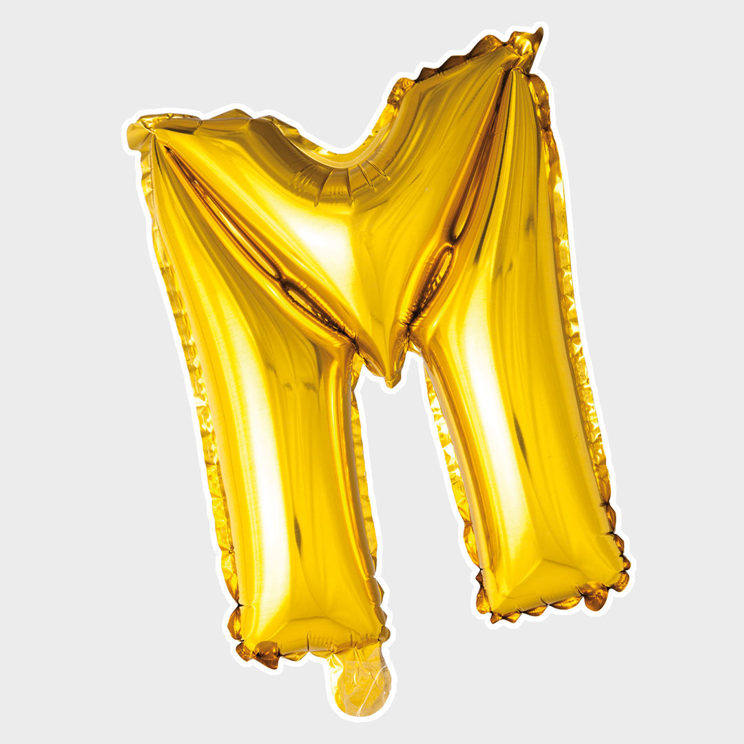 Bokstavsballong Guld Metallic M