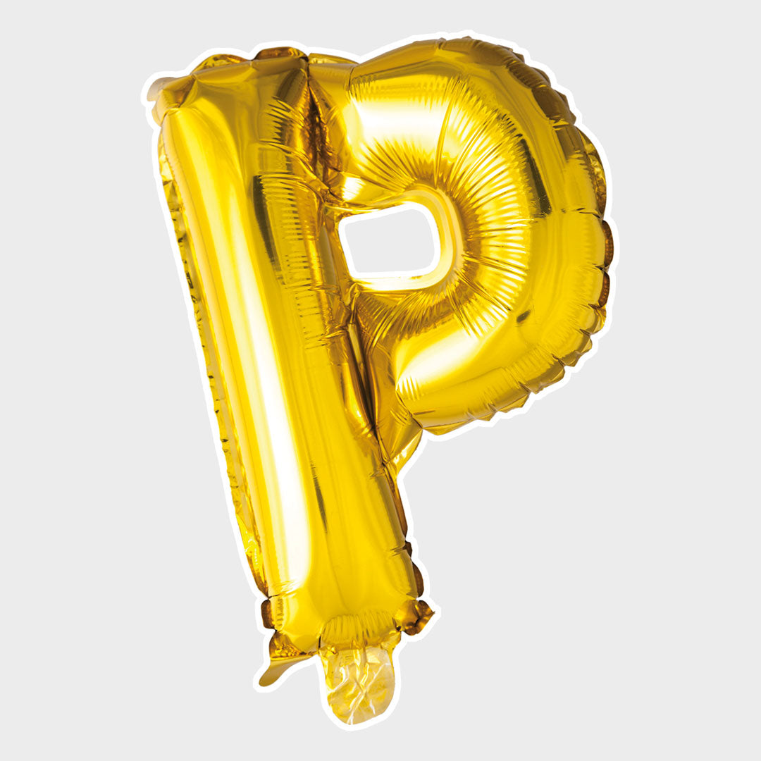 Bokstavsballong Guld Metallic P