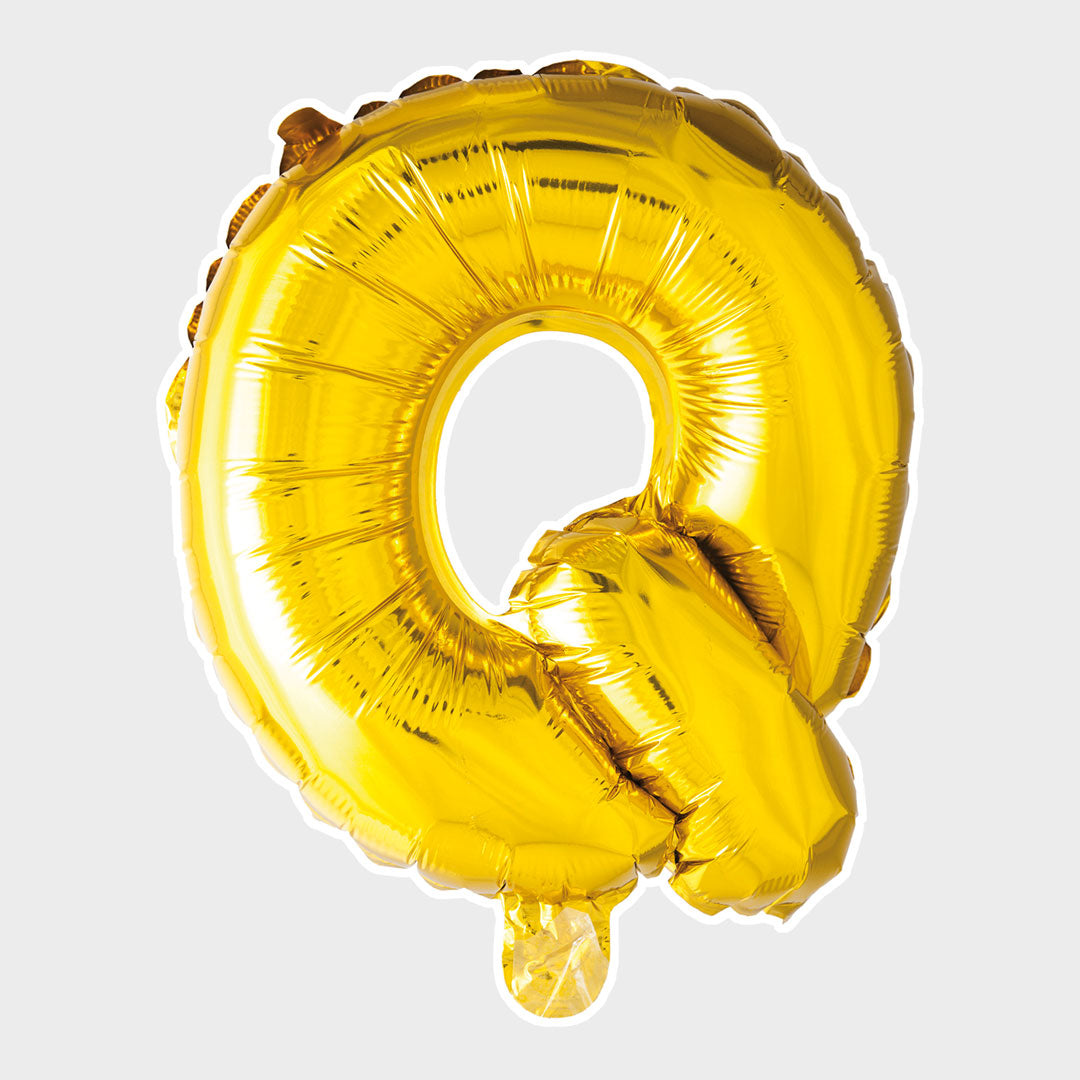 Bokstavsballong Guld Metallic Q
