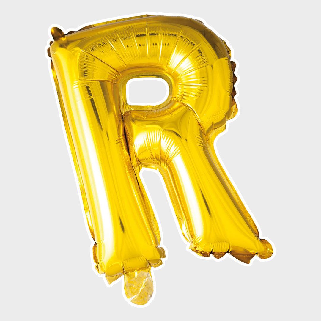 Bokstavsballong Guld Metallic R