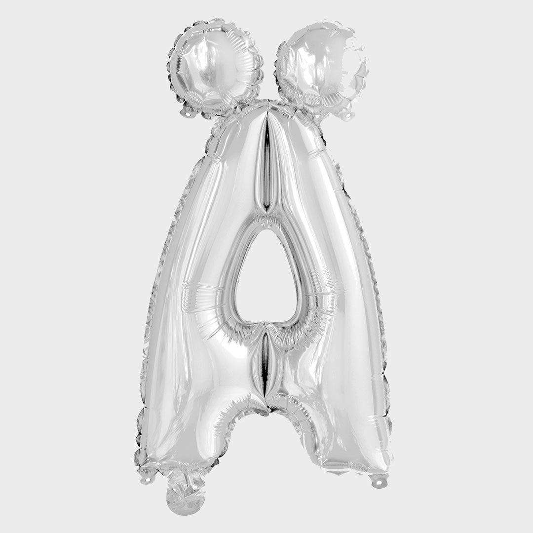 Bokstavsballong Silver Metallic Ä
