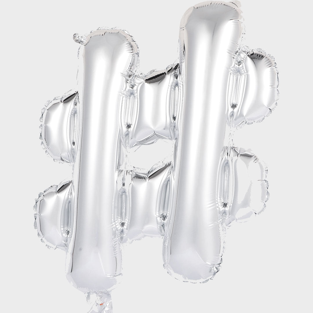 Bokstavsballong Silver Metallic #