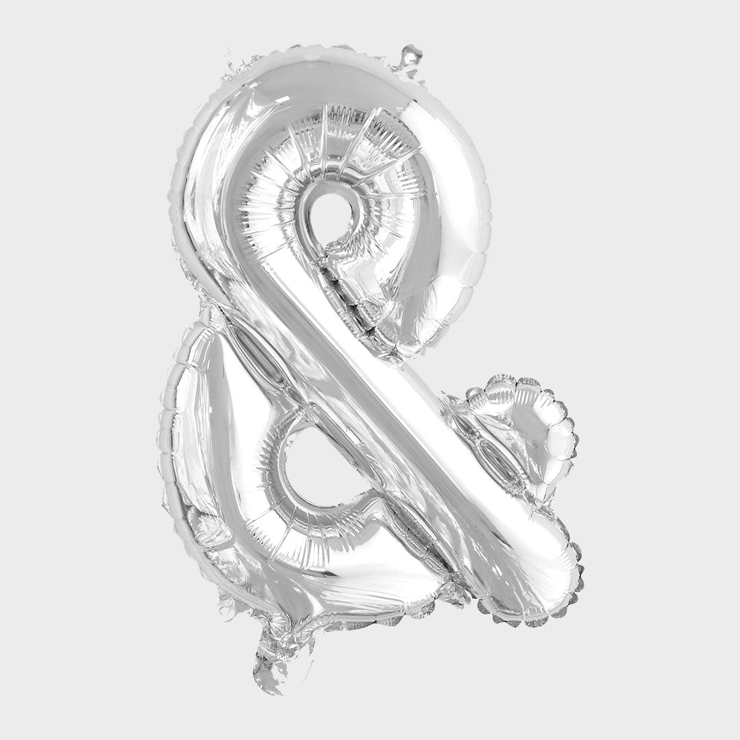 Bokstavsballong Silver Metallic &