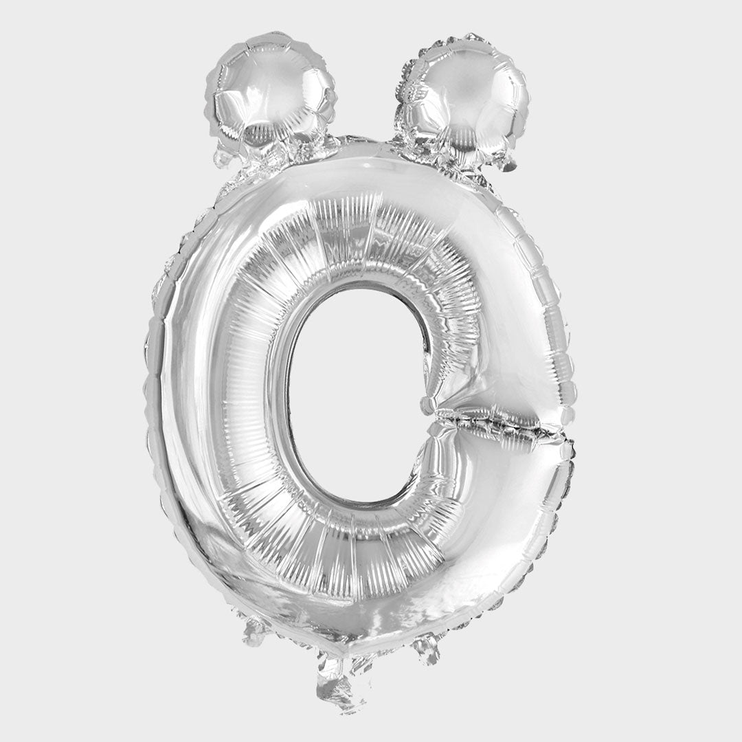 Bokstavsballong Silver Metallic Ö