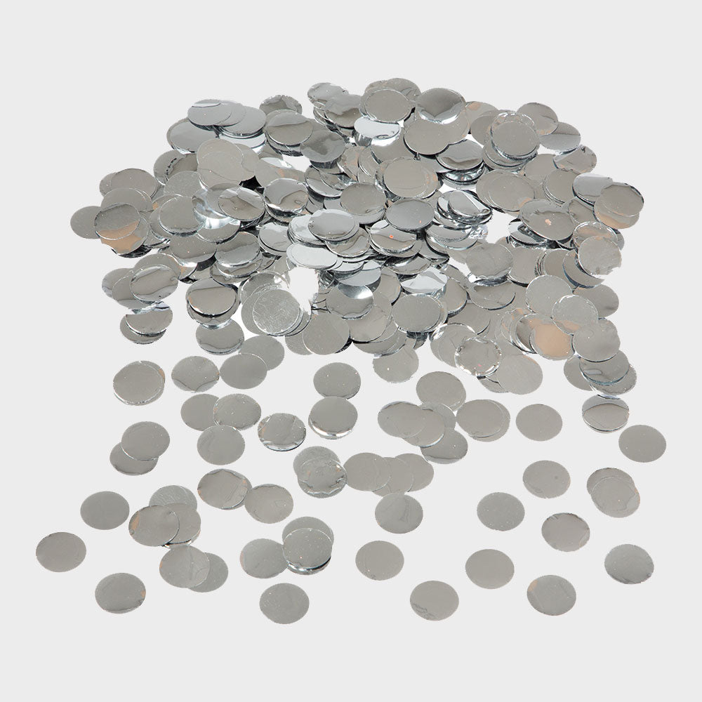 Konfetti Rund Silver