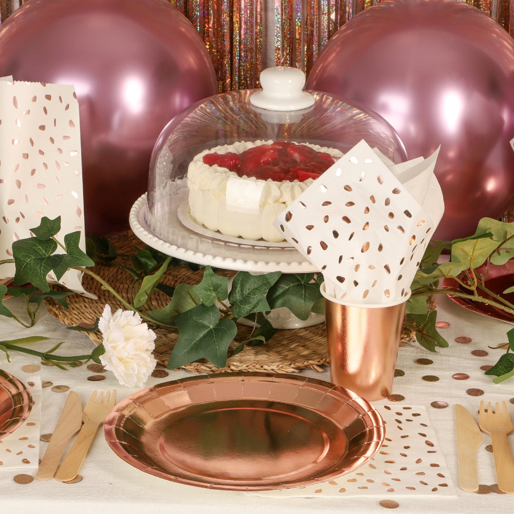 Papperstallrik Rosé 8-pack 23cm