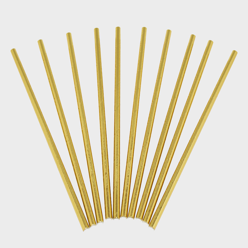 Papperssugrör i guldmetallic
