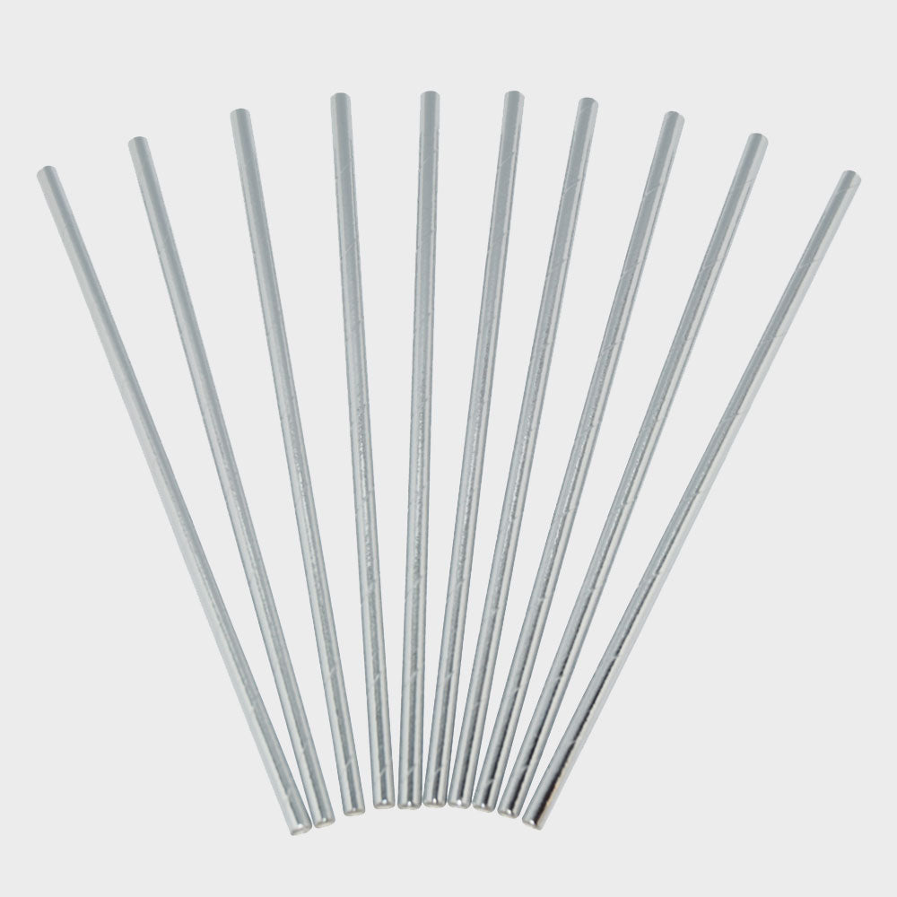 Papperssugrör i silvermetallic