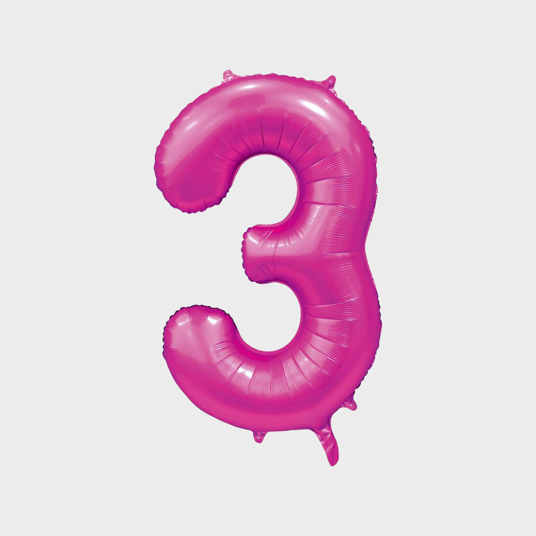 Sifferballong Rosa Metallic 3 86 cm