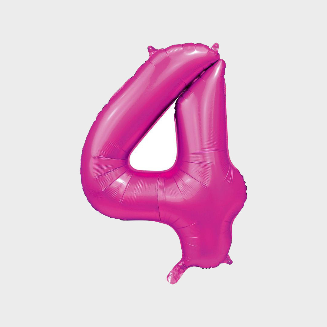Sifferballong Rosa Metallic 4 86 cm