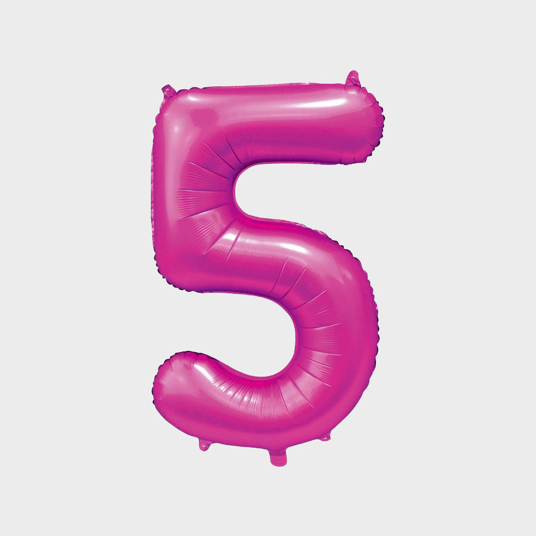 Sifferballong Rosa Metallic 5 86 cm