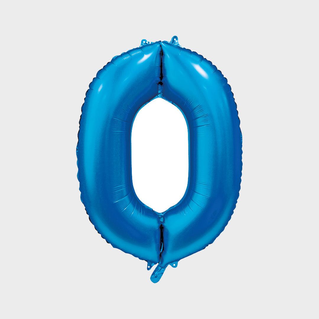 Sifferballong Blå Metallic 0 86 cm