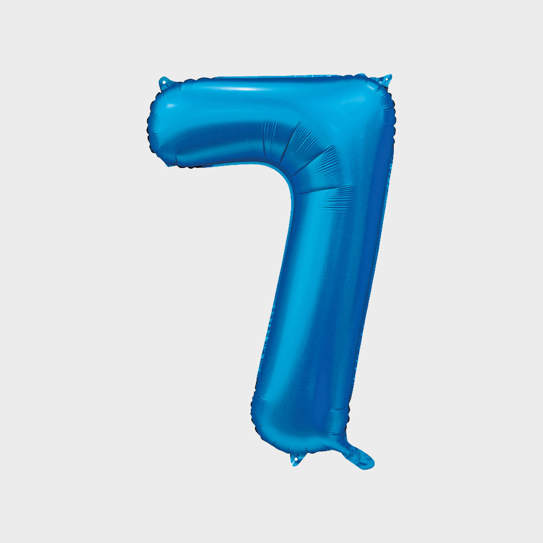 Sifferballong Blå Metallic 7 86 cm