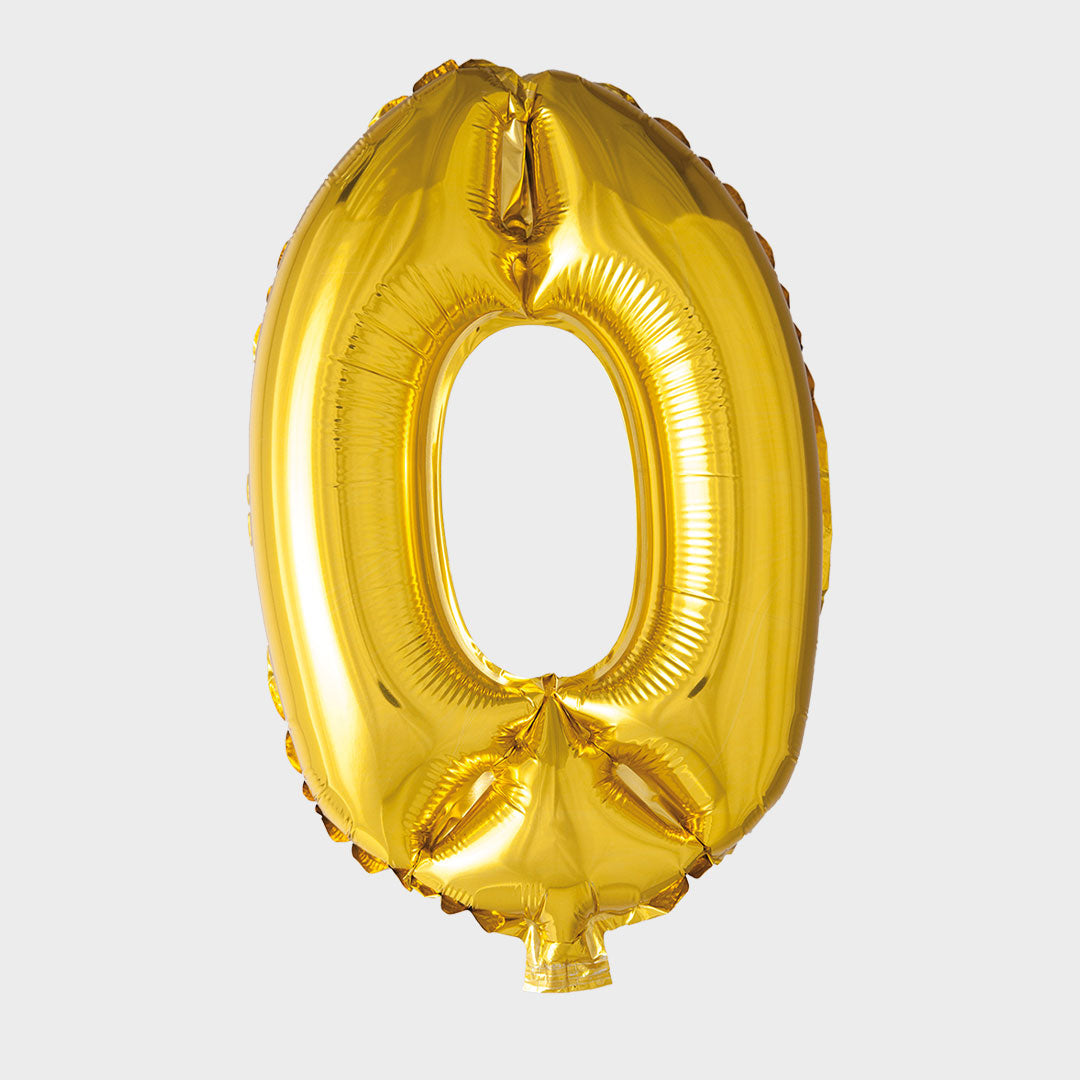Sifferballong Guld Metallic 0