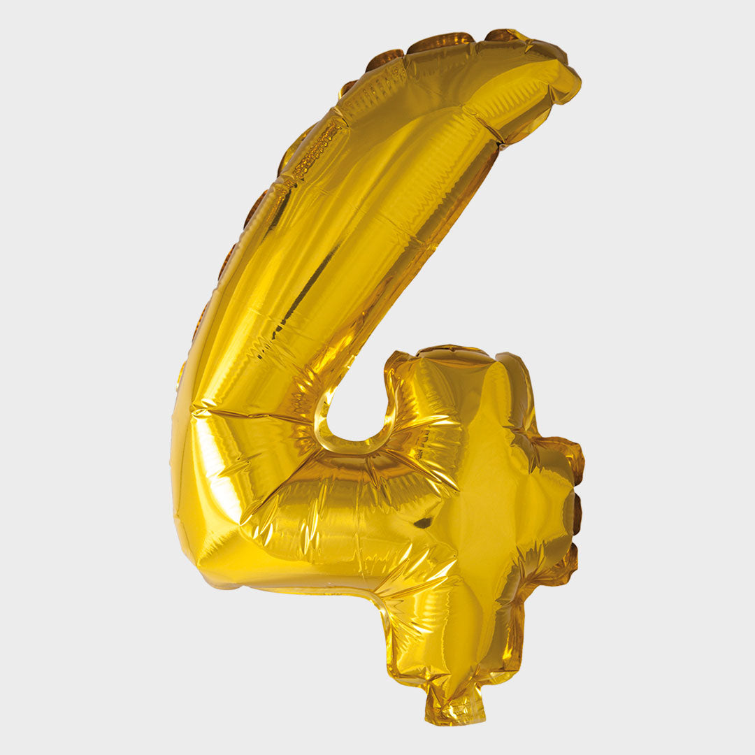 Sifferballong Guld Metallic 4