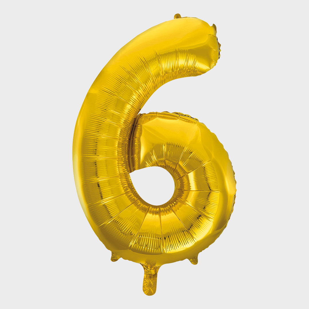 Sifferballong Guld Metallic 6