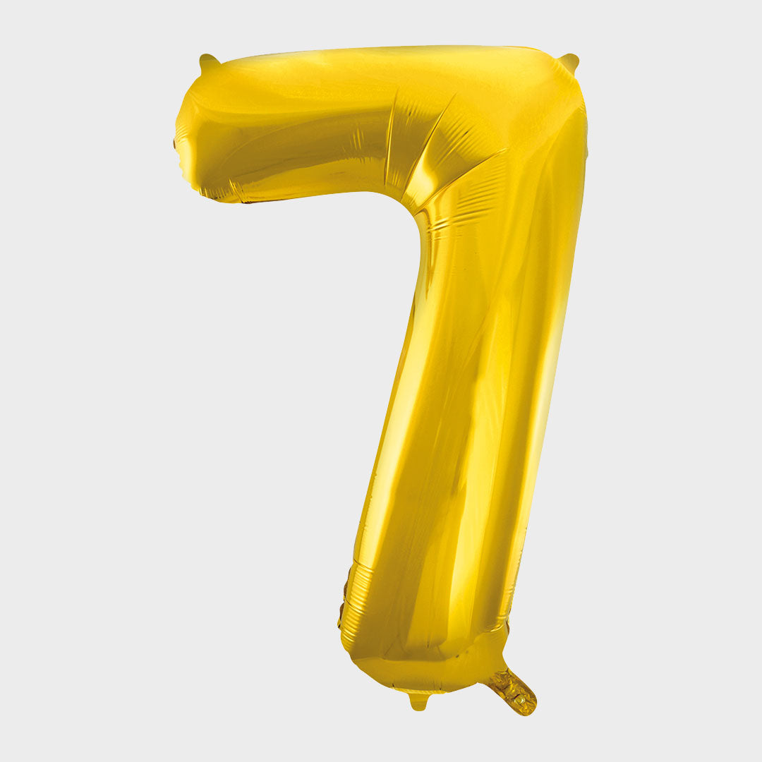 Sifferballong Guld Metallic 7
