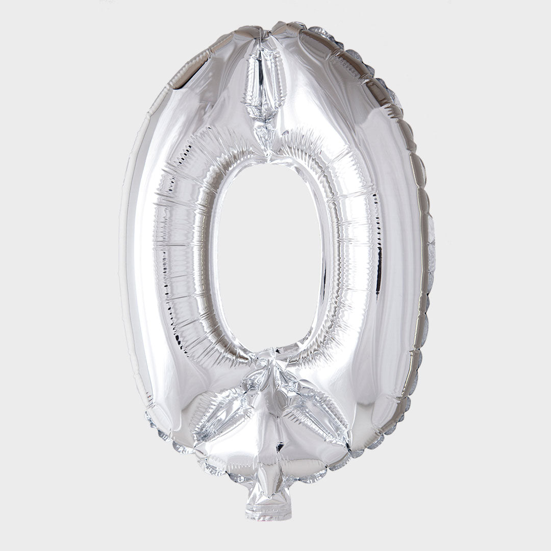Sifferballong Silver Metallic 0