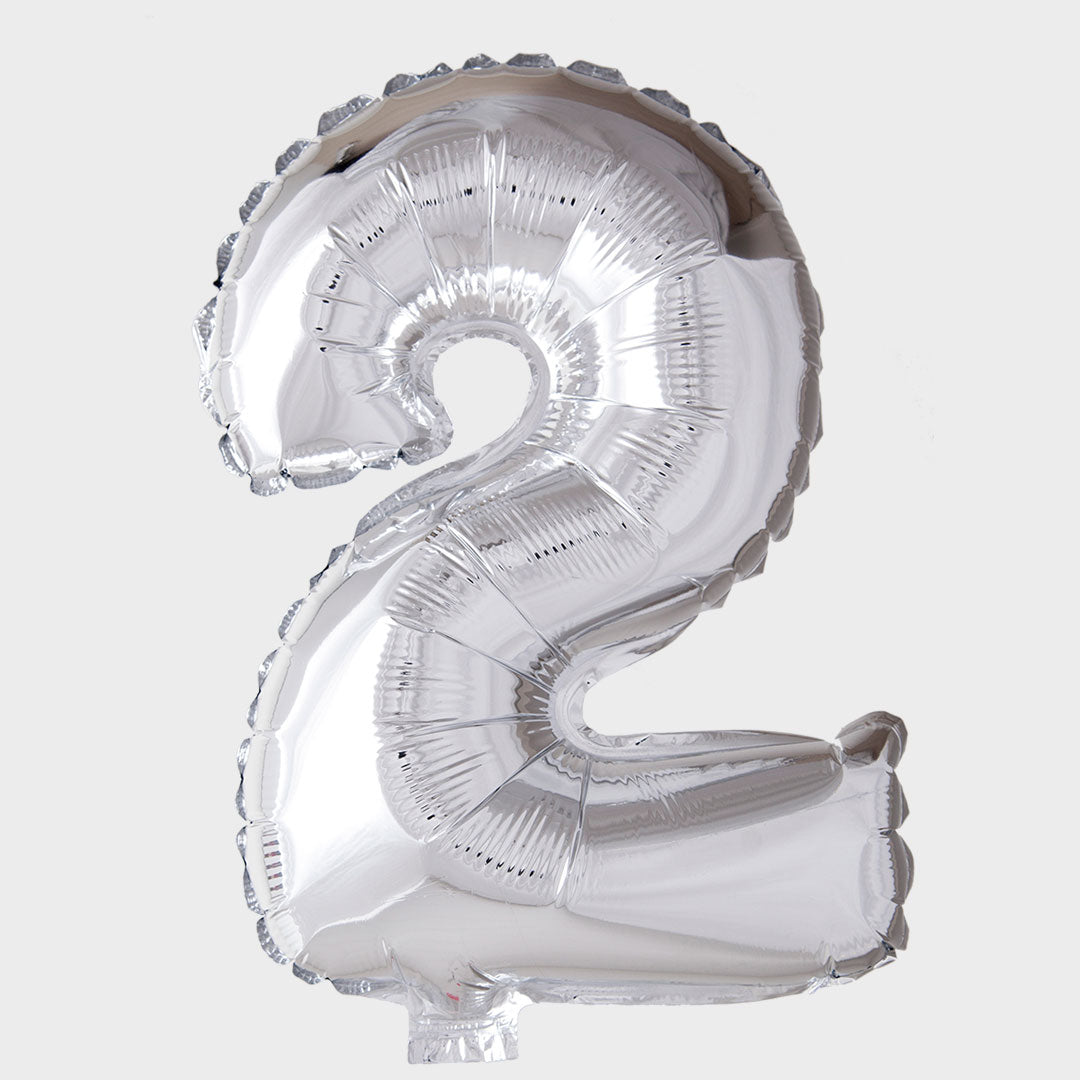 Sifferballong Silver Metallic 2