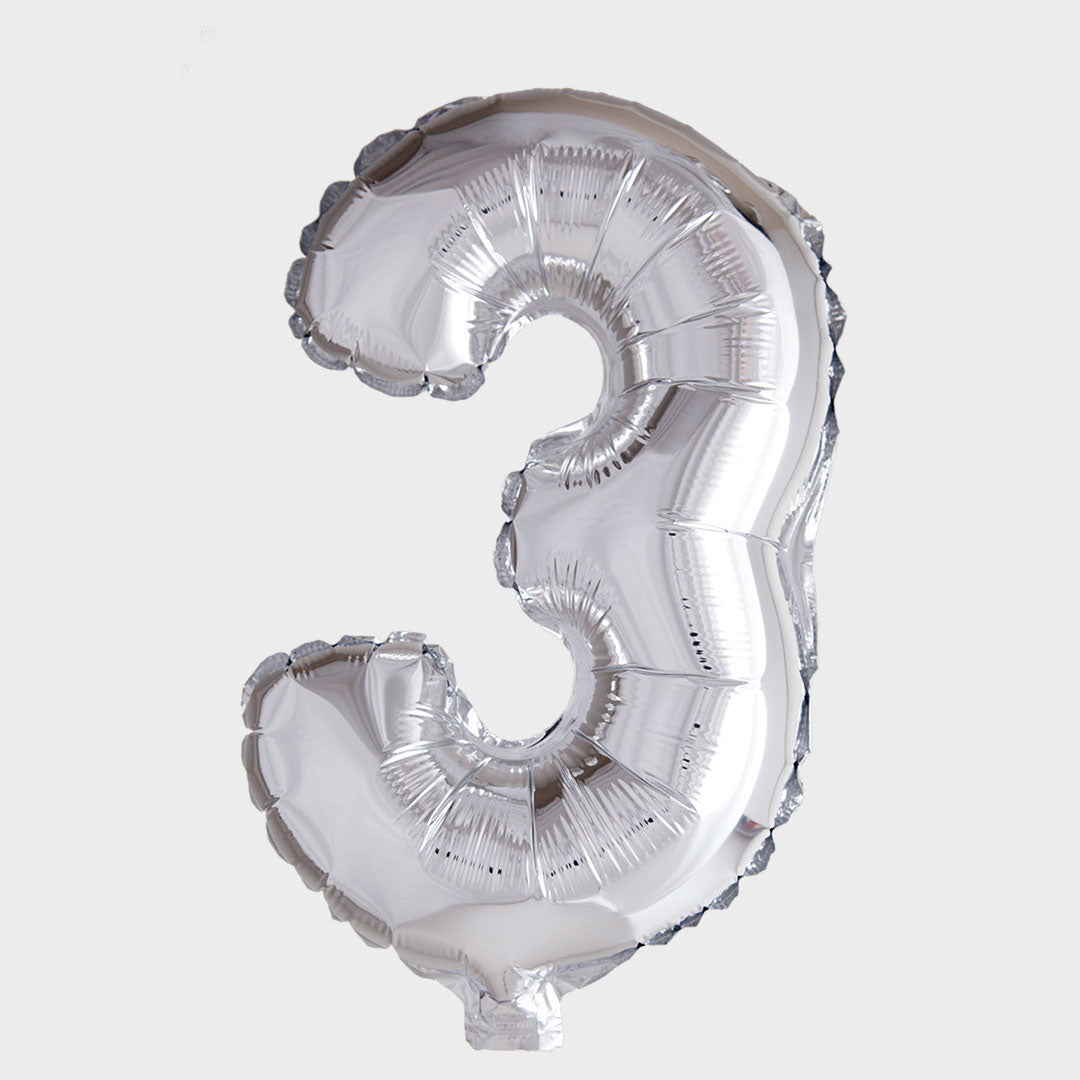 Sifferballong Silver Metallic 3