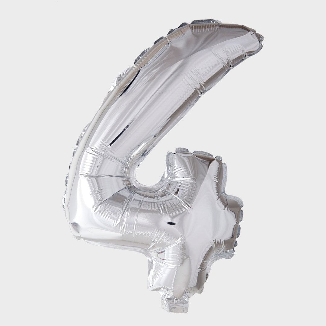 Sifferballong Silver Metallic 4