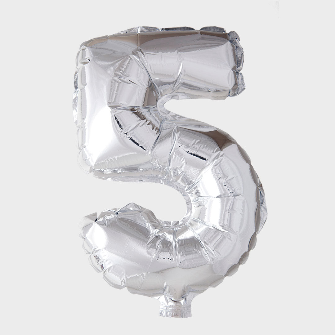 Sifferballong Silver Metallic 5