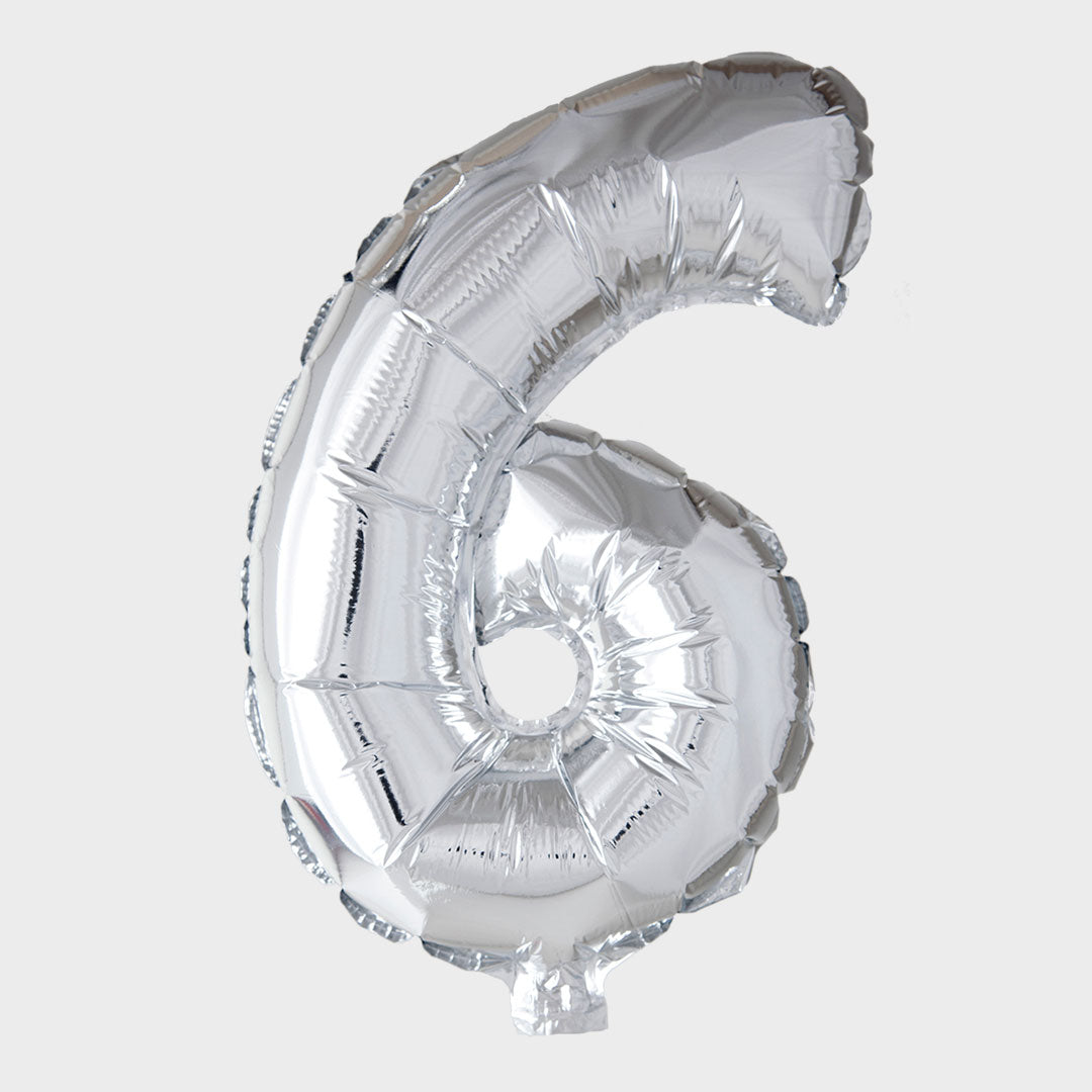 Sifferballong Silver Metallic 6