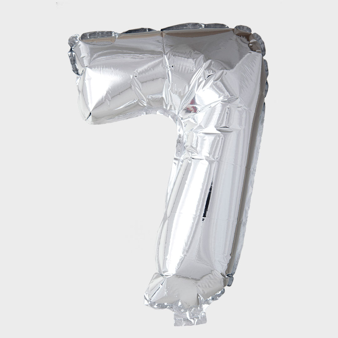 Sifferballong Silver Metallic 7