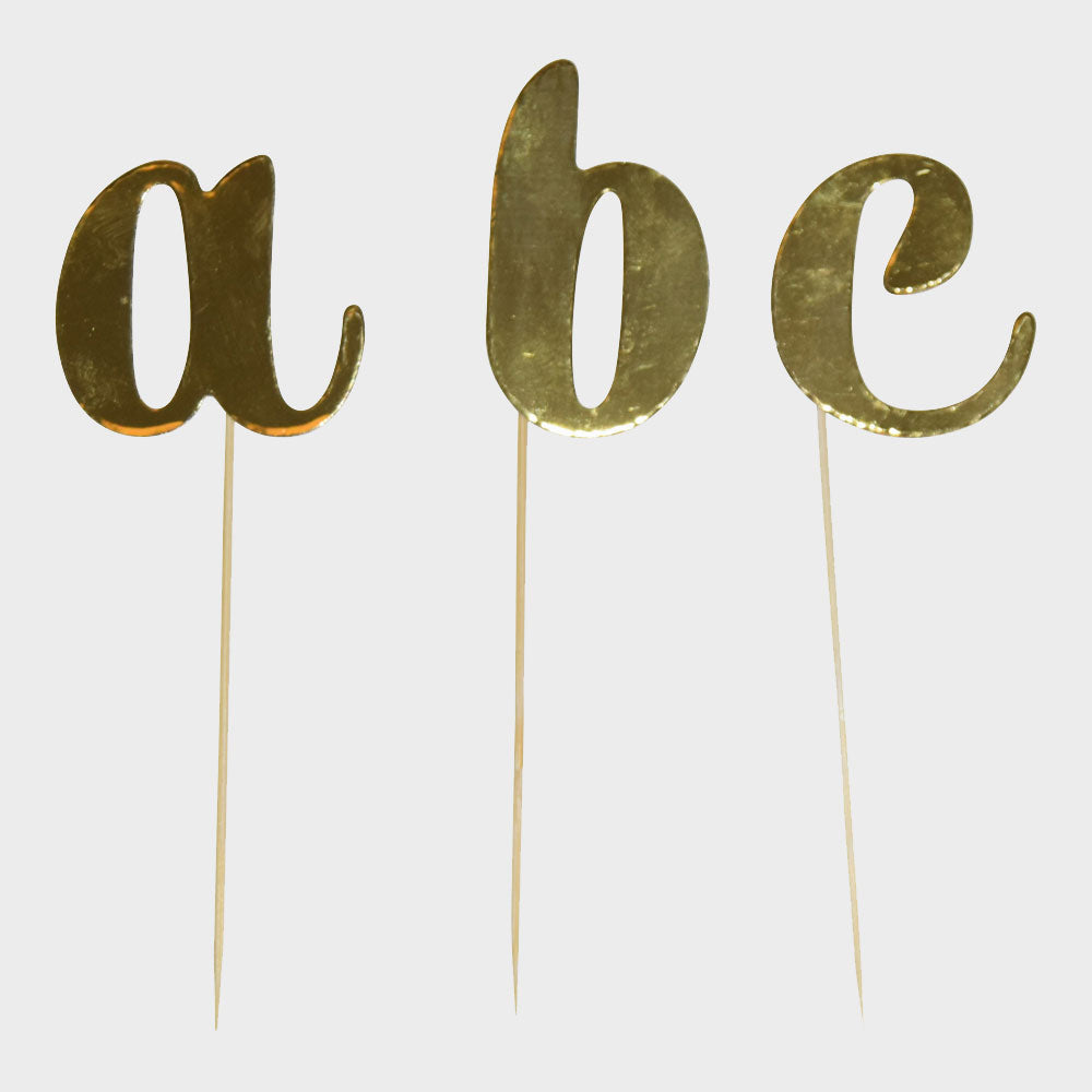Tårtdekoration Bokstäver i Guld