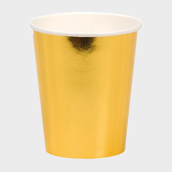 Pappersmuggar i Guld 8-pack