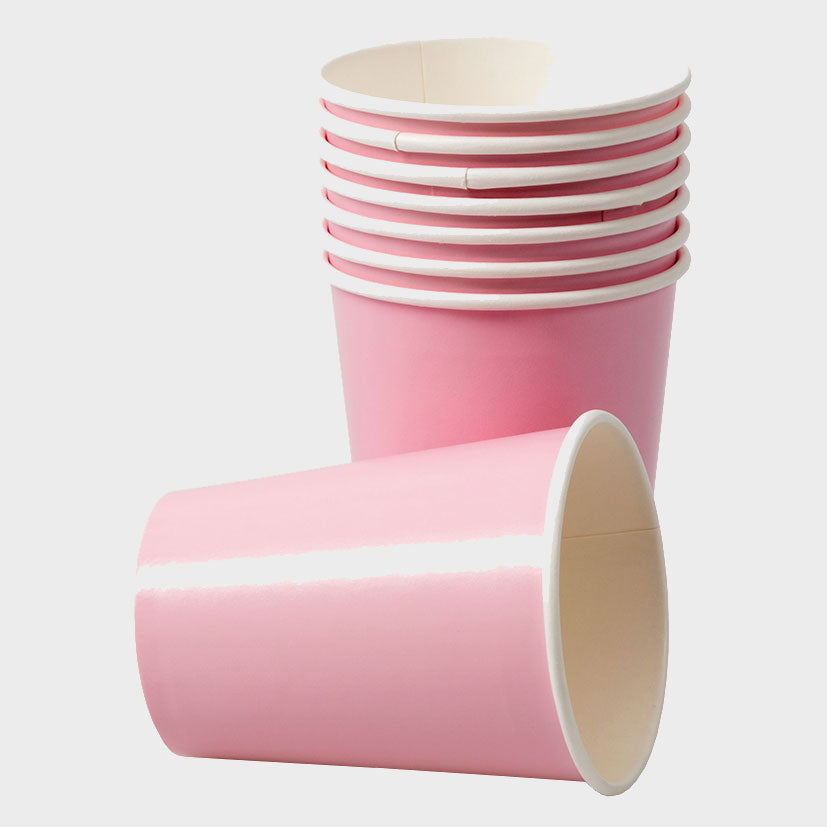 Pappersmuggar rosa 8-pack