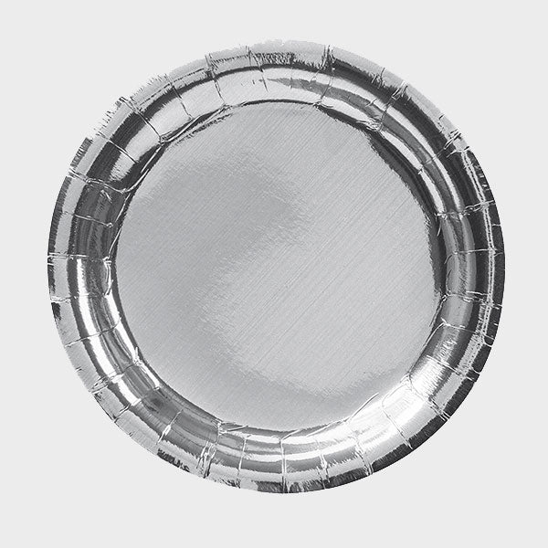 Papperstallrik Silver 18,5 cm 8-pack