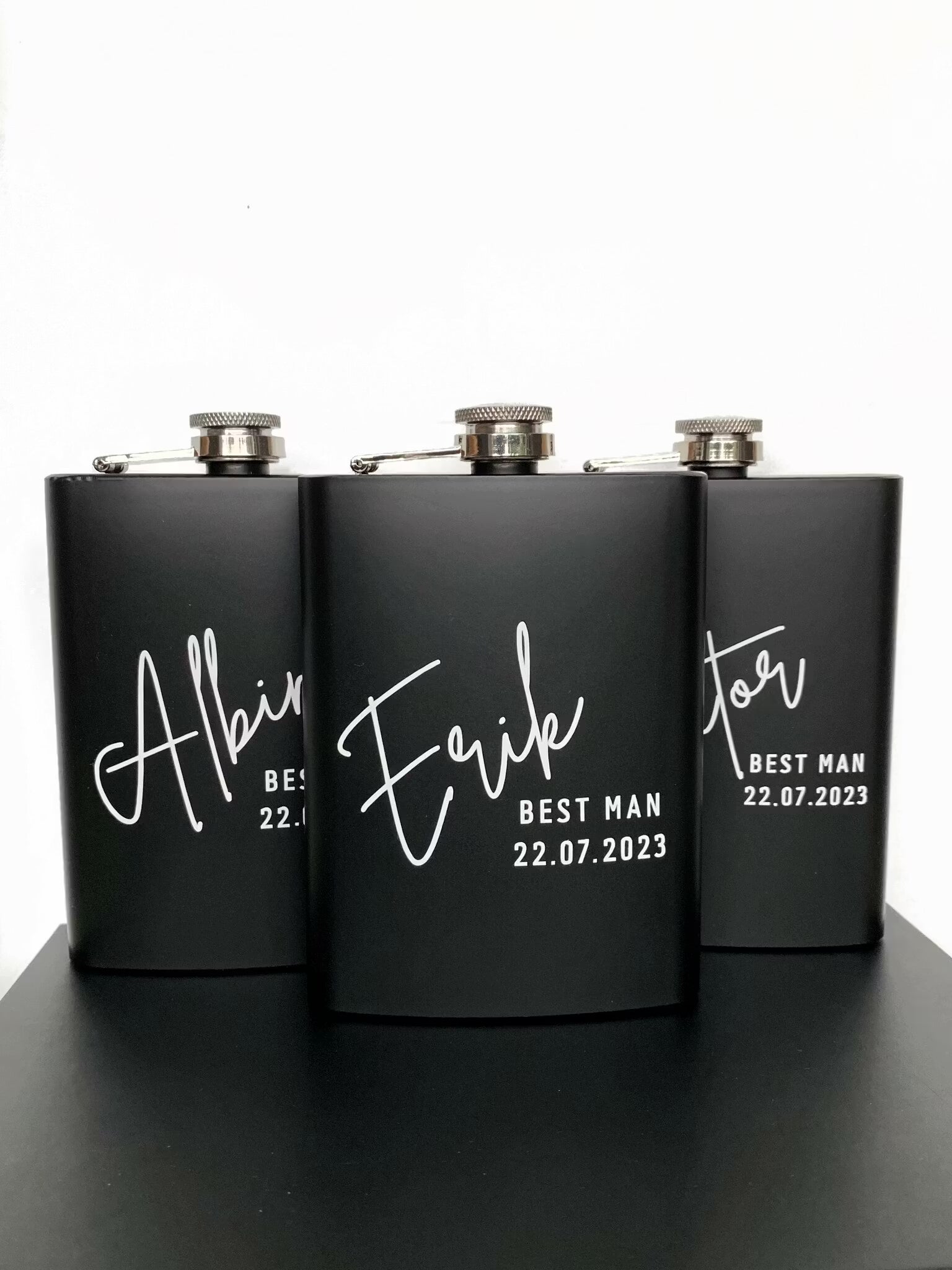 Svart fickplunta med design