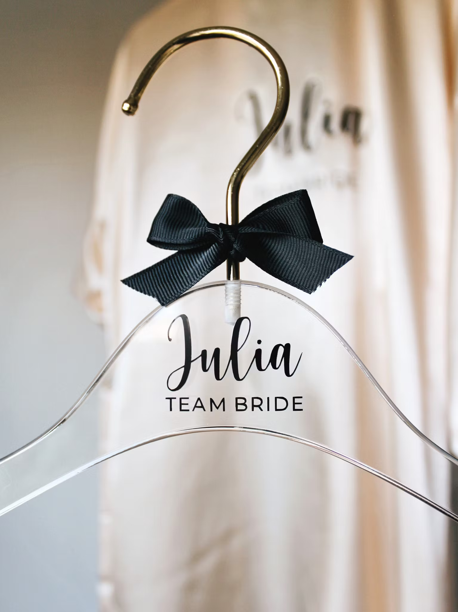 Personlig bröllopsgalge med tryck