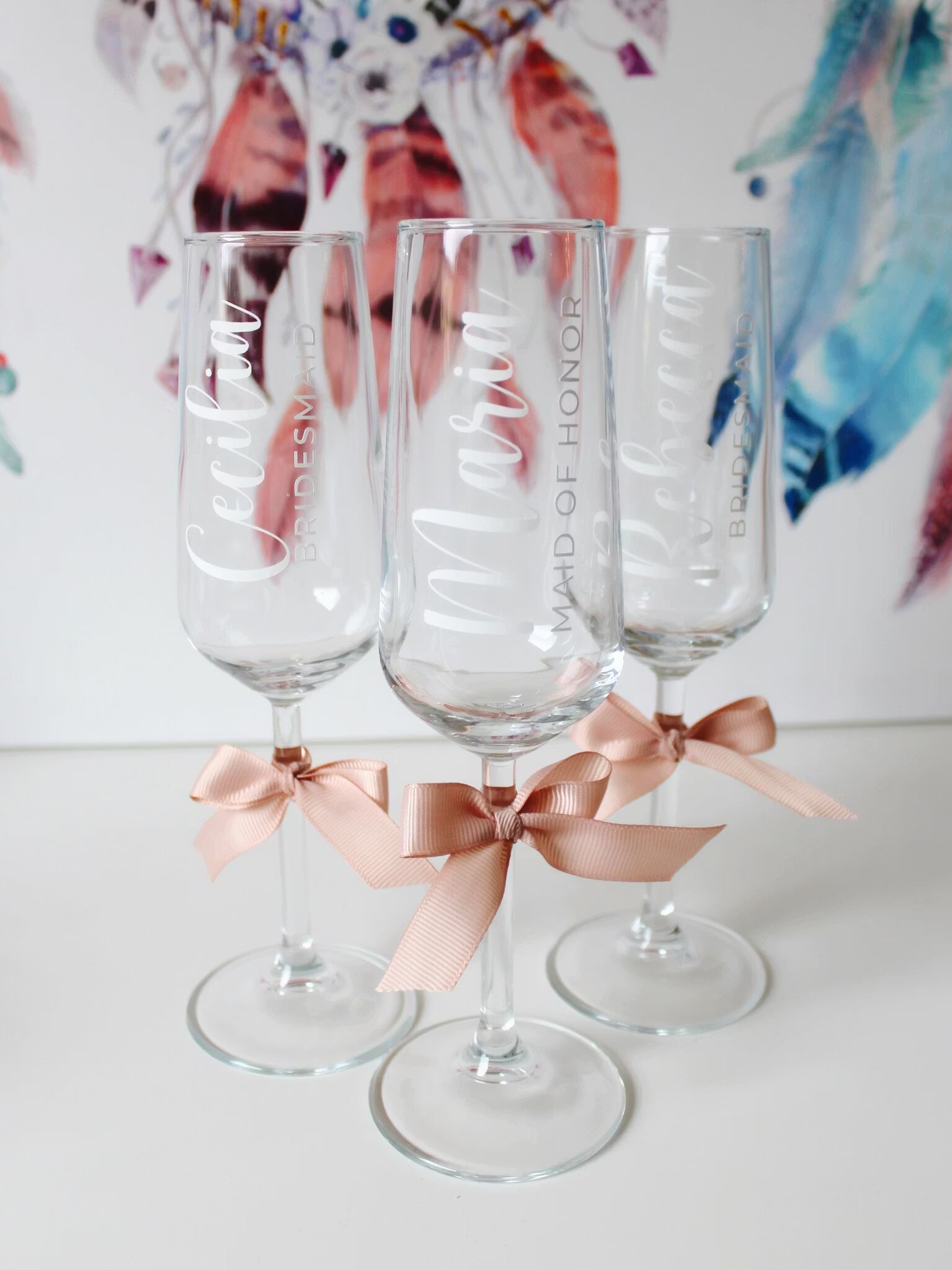 Champagneglas med Eget Tryck – Elegant Personligt Glas för Bröllop & Fester